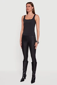 Solid Square Neck Tank Top