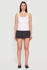 Solid Square Neck Tank Top