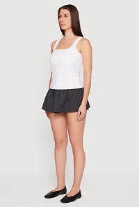Solid Square Neck Tank Top