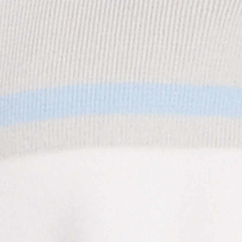 Striped Frayed Hem Cropped Polo Sweater