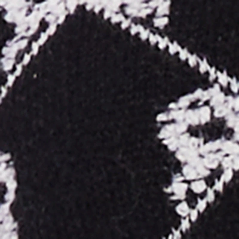 Bow Print Cropped Button Front Cardigan