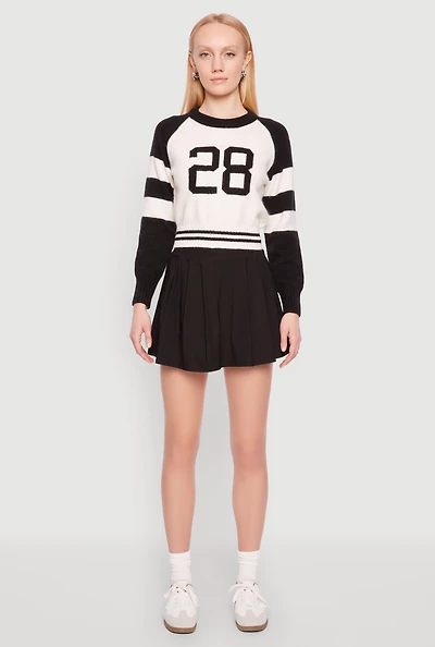 Womens Daisy 28 Varsity Stripe Graphic Sweater, M