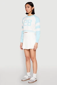 Daisy 28 Varsity Stripe Graphic Sweater