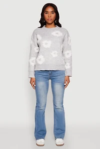 Daisy Flower Tufted Knit Sweater