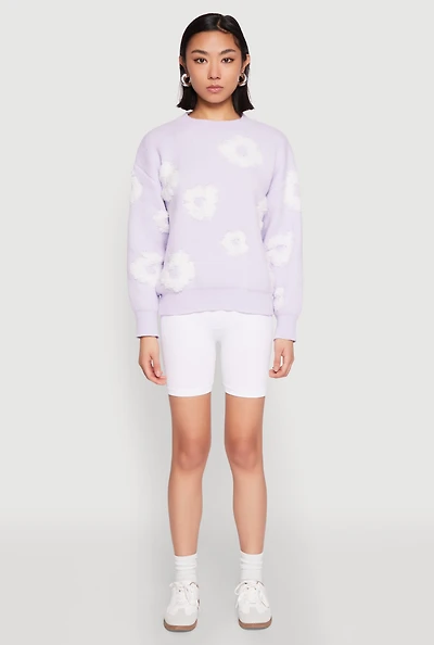 Daisy Flower Tufted Knit Sweater