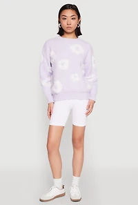 Daisy Flower Tufted Knit Sweater