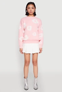 Daisy Flower Tufted Knit Sweater