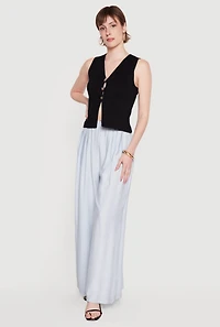 Assorted Metallic Button Front Vest