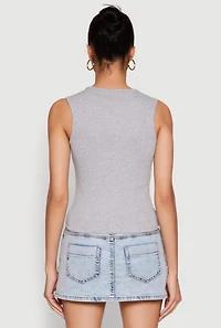 Womens Almost Famous Rib Knit Vest, L