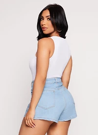 Daisy Ribbed Knit Tank Bodysuit