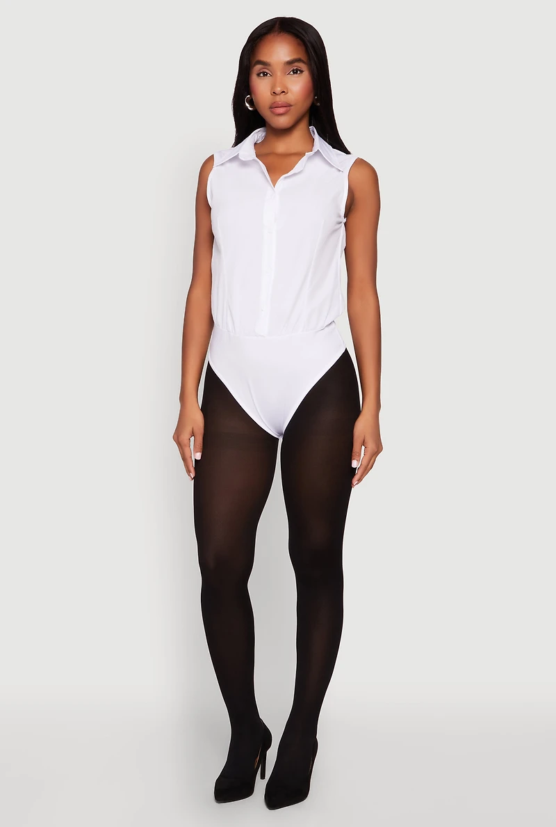 Daisy Sleeveless Button Front Bodysuit