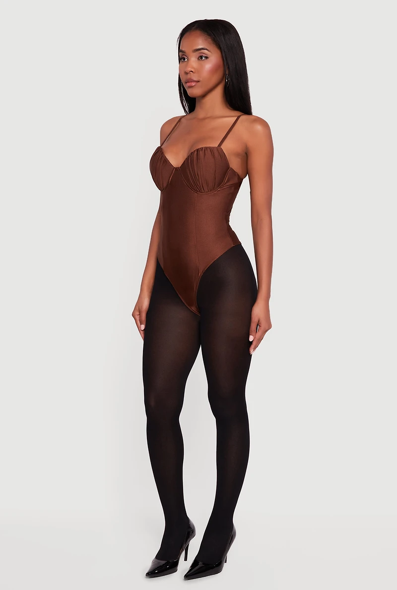 Ruched Bustier Bodysuit