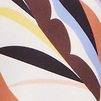 Abstract Print Satin Sweetheart Neck Bodysuit