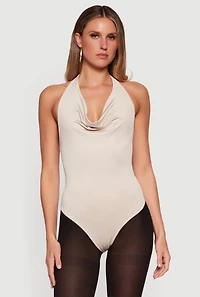Cowl Neck Halter Bodysuit