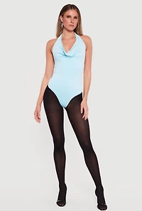 Cowl Neck Halter Bodysuit