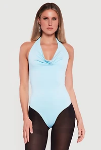 Cowl Neck Halter Bodysuit
