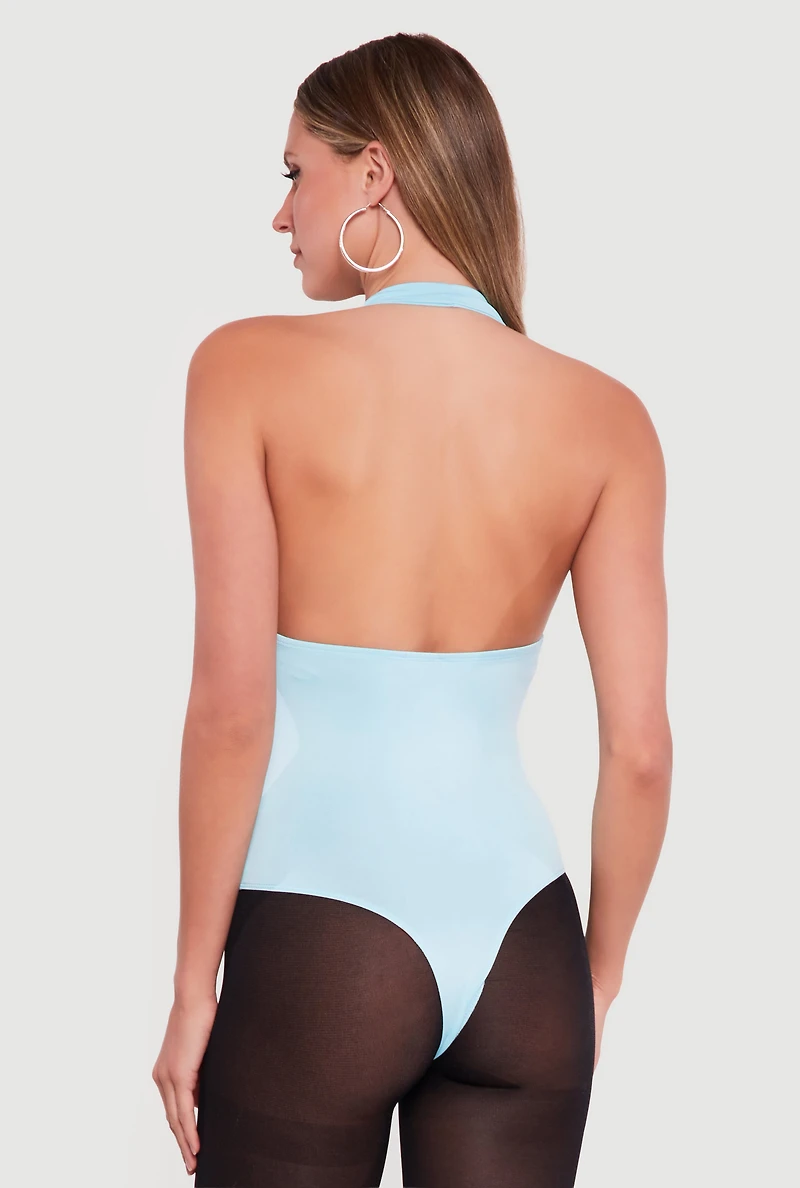 Cowl Neck Halter Bodysuit