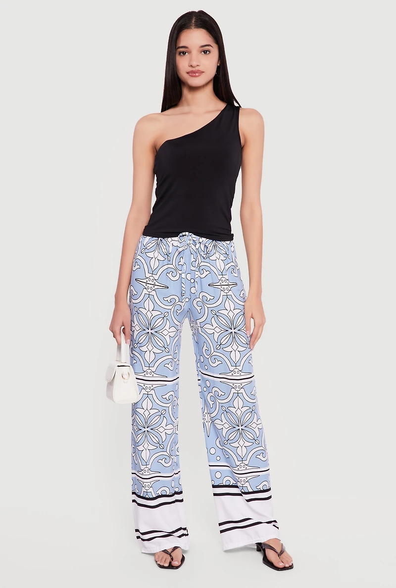 Double Layered One Shoulder Blouse