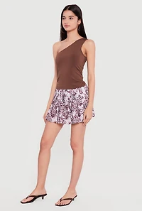 Double Layered One Shoulder Blouse