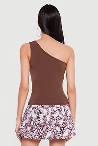 Double Layered One Shoulder Blouse