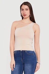 Double Layered One Shoulder Blouse