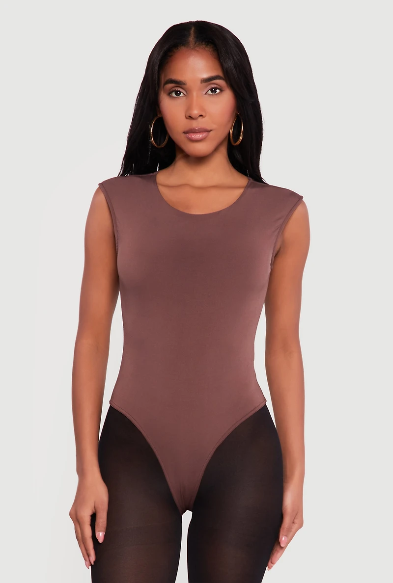 Sleeveless Crew Neck Bodysuit