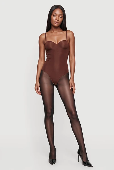 Seamless Convertible Strap Molded Cup Thong Bodysuit