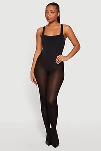 Square Neck High Cut Thong Bodysuit