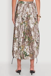 Womens Hunter Camo Hyperstretch Cargo Maxi Skirt, Multi, Size M