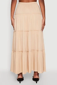 Womens Almost Famous Tiered Maxi Skirt,