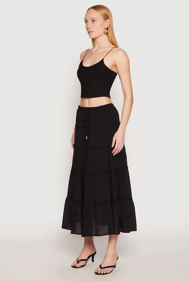Womens Almost Famous Tiered Skirt,