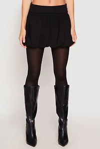 Womens Almost Famous Fold Over Waist Mini Bubble Skirt,