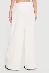 Metallic Detail Wide Leg Palazzo Pants