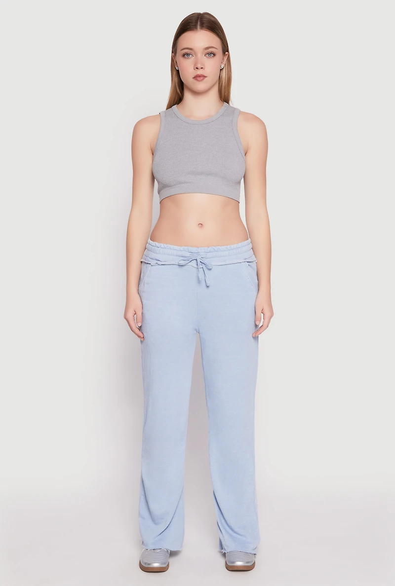 Frayed Acid Wash Sweatpants