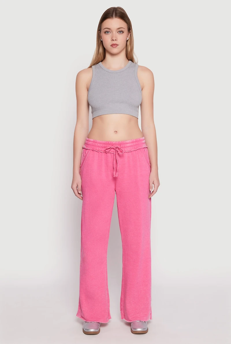 Frayed Acid Wash Sweatpants