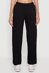 High Waisted Fleece Sweatpants with Pockets