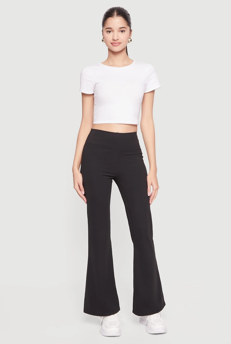 High Waisted Flare Leg Active Pants