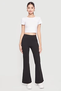 High Waisted Flare Leg Active Pants