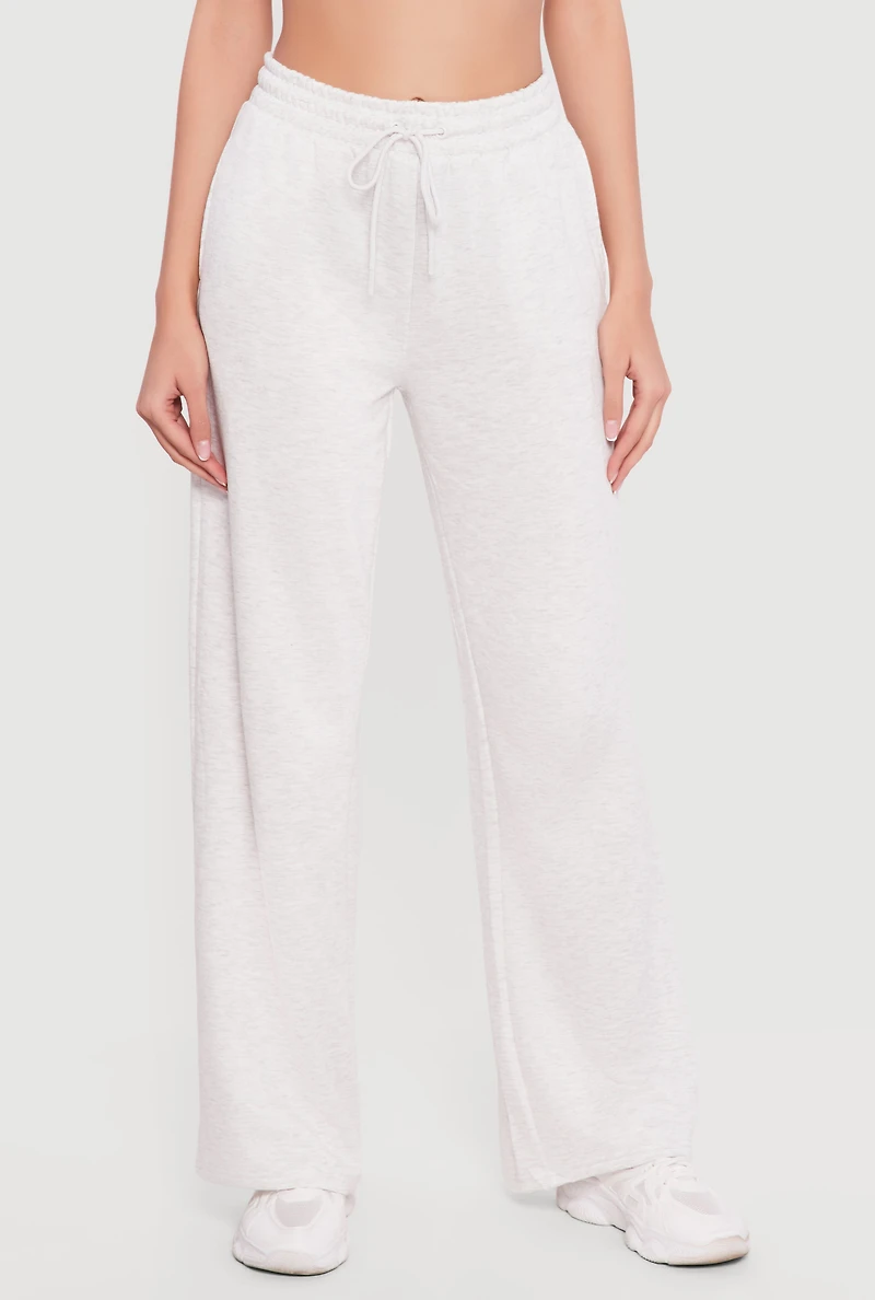 High Waisted Sweatpants with Drawstring Waist