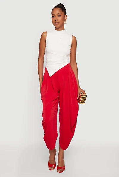 Pleated Harem Dress Pants