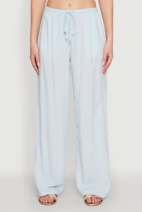 Womens Drawstring Palazzo Pants,