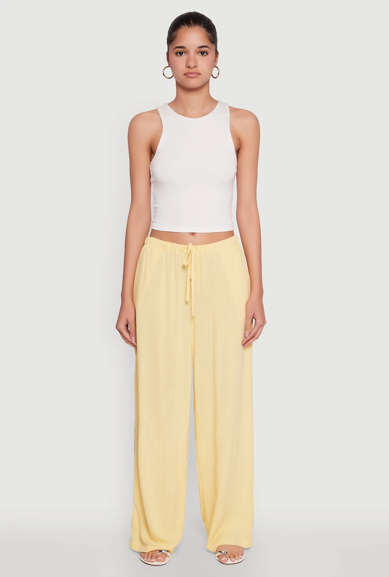 Drawstring Palazzo Pants