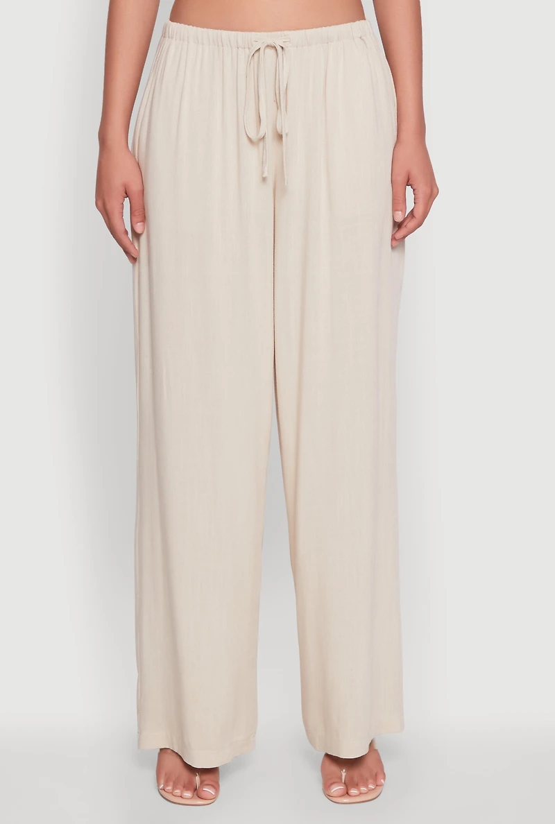 Drawstring Palazzo Pants