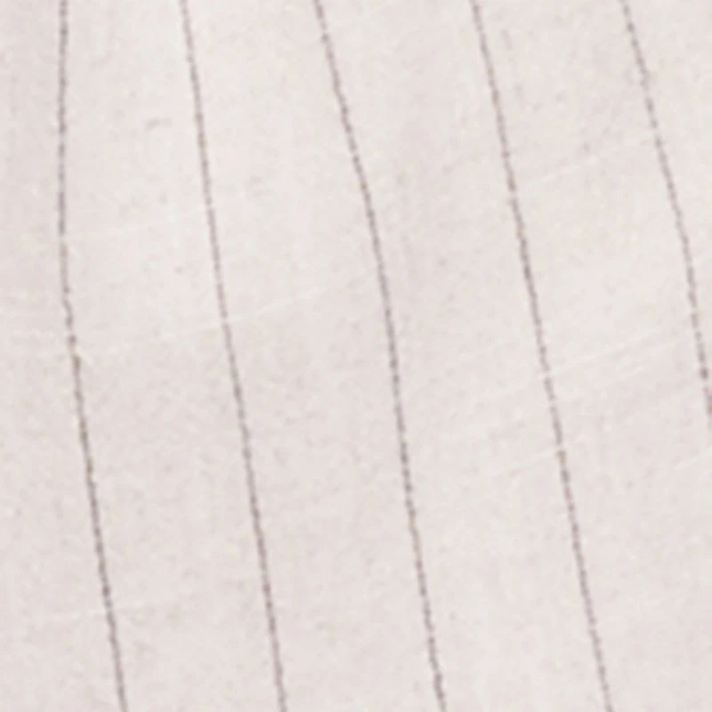 Stylish Linen Pinstripe Halter Button Front Vest Romper