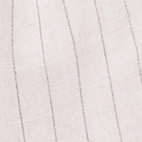 Stylish Linen Pinstripe Halter Button Front Vest Romper