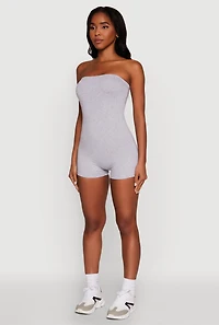 Womens Daisy Stylish Tube Romper, Grey, Size L
