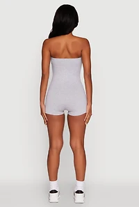 Womens Daisy Stylish Tube Romper, Grey, Size L