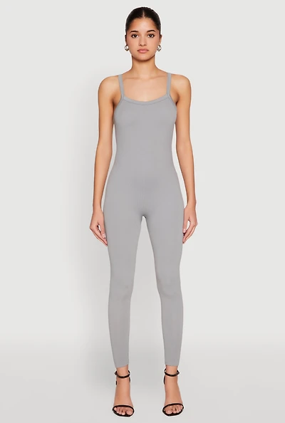 Womens Daisy Seamless Ribbed Knit Catsuit,