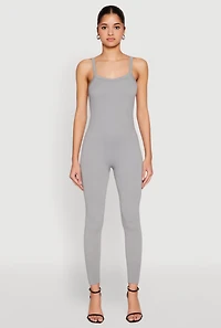 Womens Daisy Seamless Ribbed Knit Catsuit,