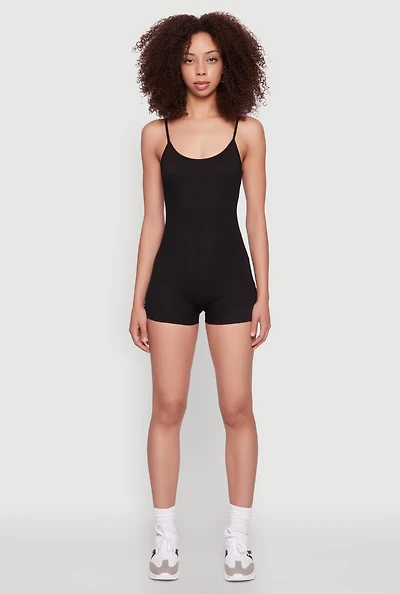 Womens Daisy Scoop Neck Romper,